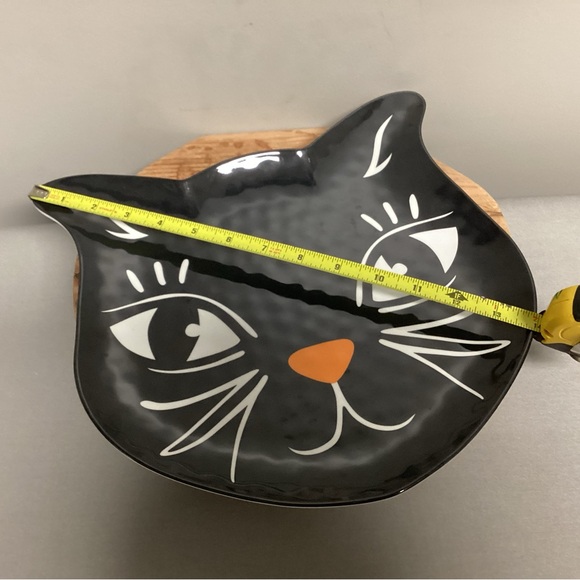 Very Large Halloween Cat Themed Serving Tray - Crafted Hard Plastic - Picture 8 of 10